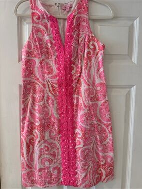 Lilly Pulitzer Pink & White Sleeveless Shift Dress
